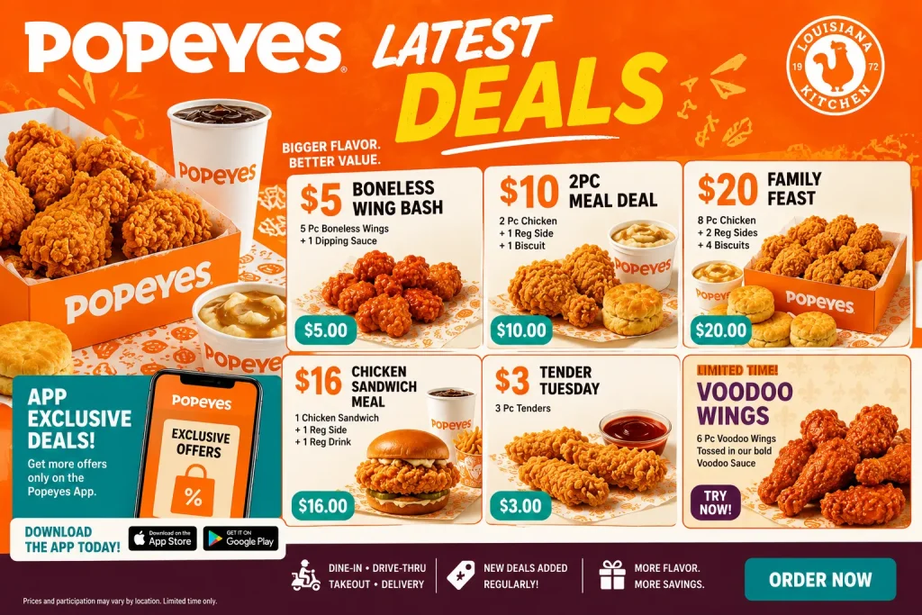 popeyes latest deals